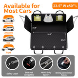 Dog Car Seat Cover for Back Seat - Heavy-Duty Hard Bottom Extender, Waterproof & Non-Slip Chew-Proof SUV/Truck Travel Bed for Aggressive Chewers
