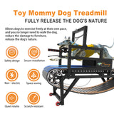 Dog Treadmill with Disc Brake, Resistance Adjustment, Paw-Friendly PE Slatmill & Speedometer - Heavy Duty Dog Treadmill for Large & Medium Dogs, Supports Up to 300 lbs, Easy to Move