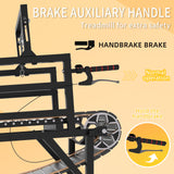 Dog Treadmill with Disc Brake, Resistance Adjustment, Paw-Friendly PE Slatmill & Speedometer - Heavy Duty Dog Treadmill for Large & Medium Dogs, Supports Up to 300 lbs, Easy to Move